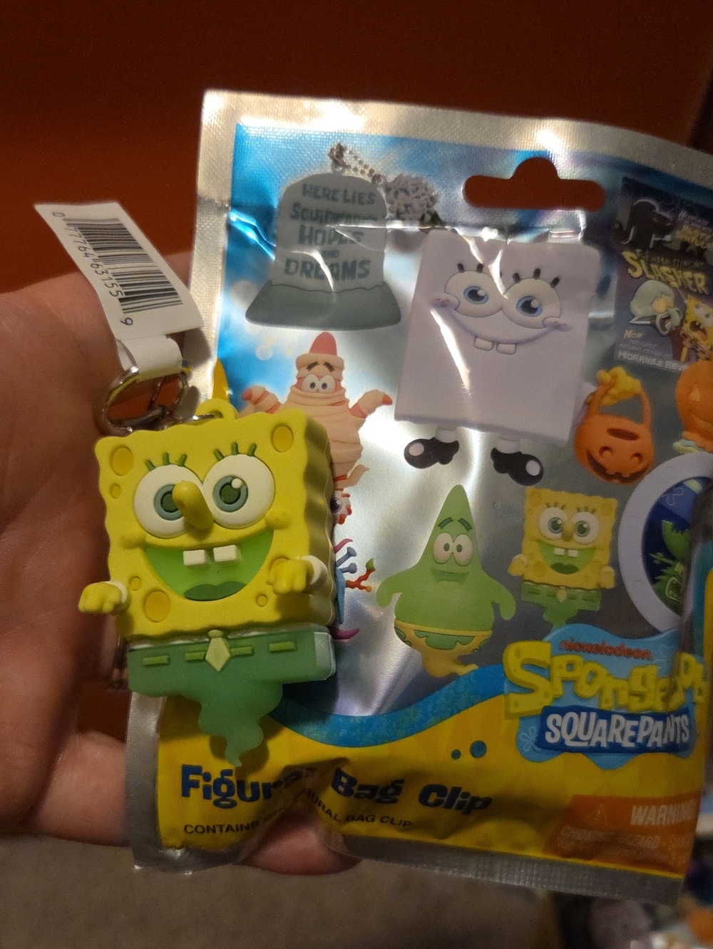 SpongeBob SquarePants Yellow & Green PVC Keychain Figure